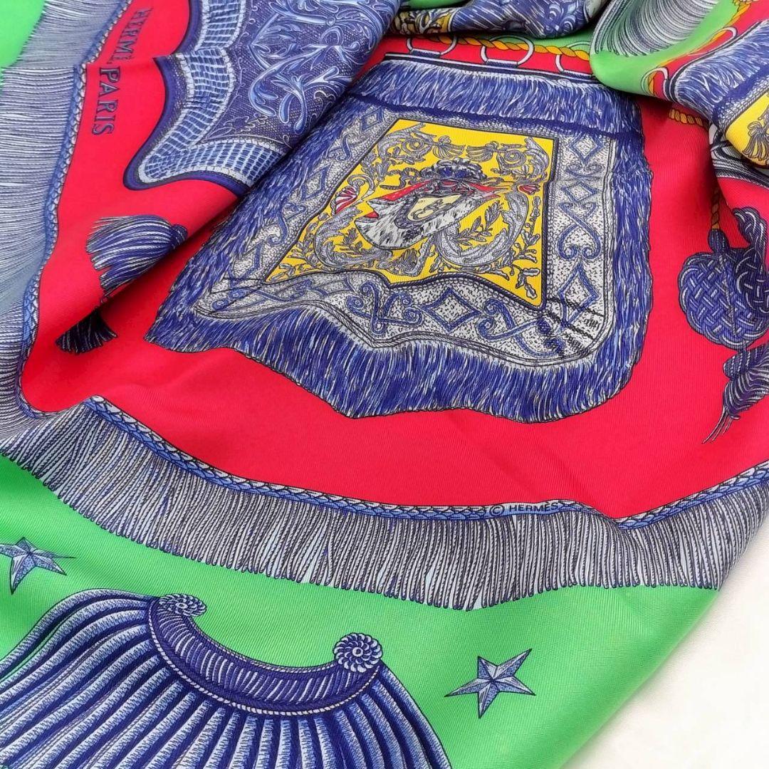 1223 【良品】 エルメスカレ 90 Poste et Cavalerie