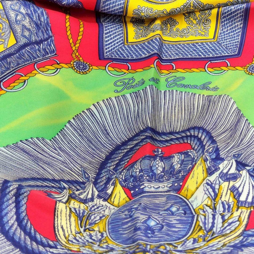 1223 【良品】 エルメスカレ 90 Poste et Cavalerie