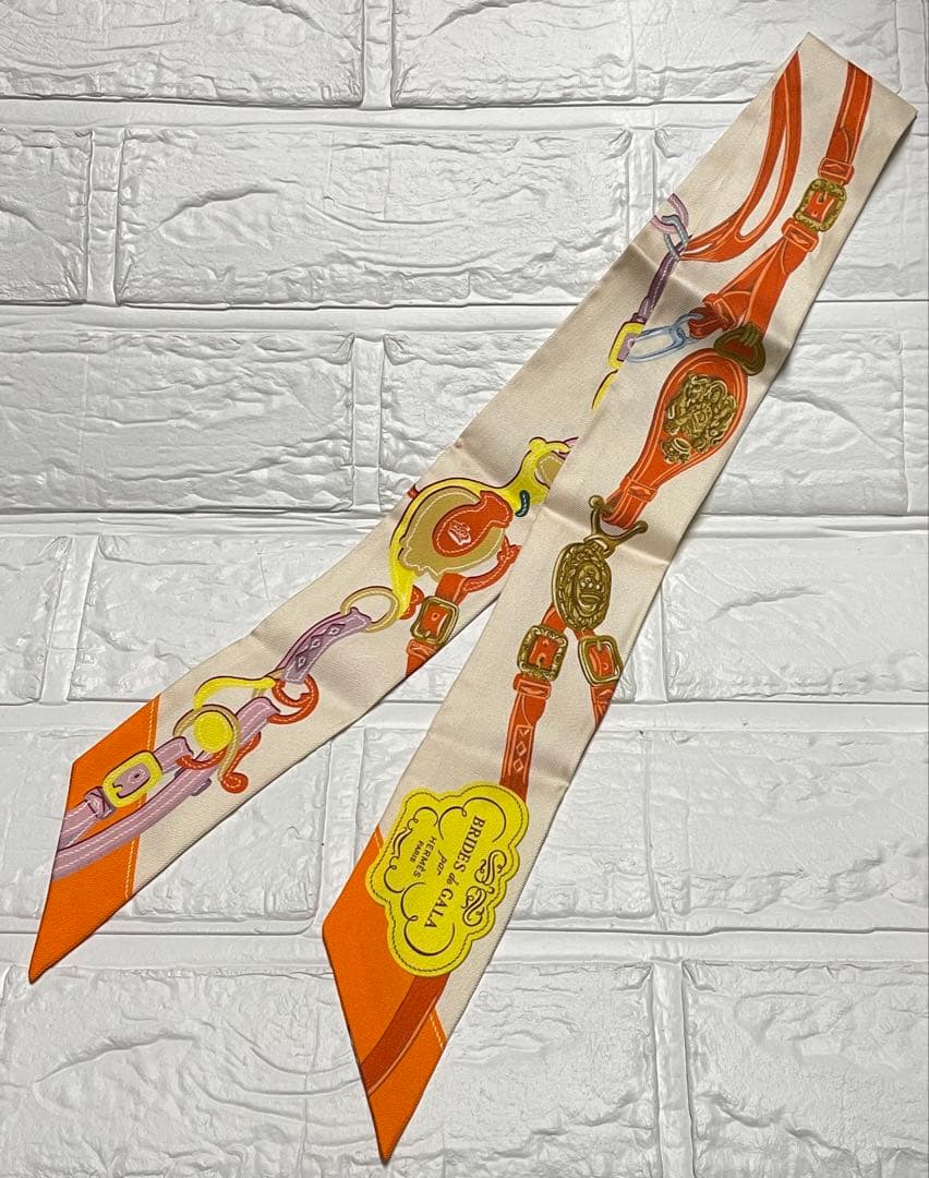 【良品】HERME'S エルメス シルク ツイリー スカーフ ❤︎