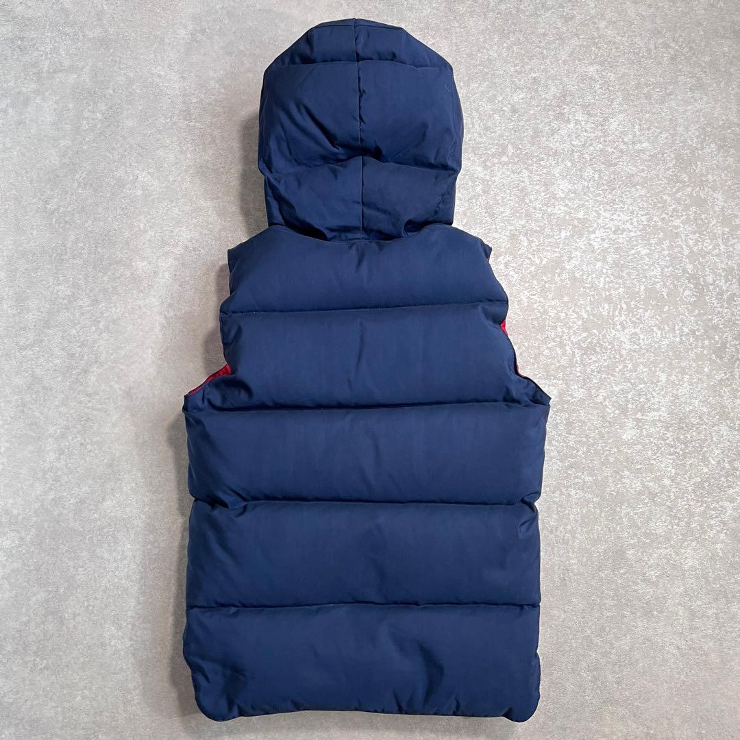 【美品】USA製 クレセントダウンワークス ダウンベストパーカー ネイビー S