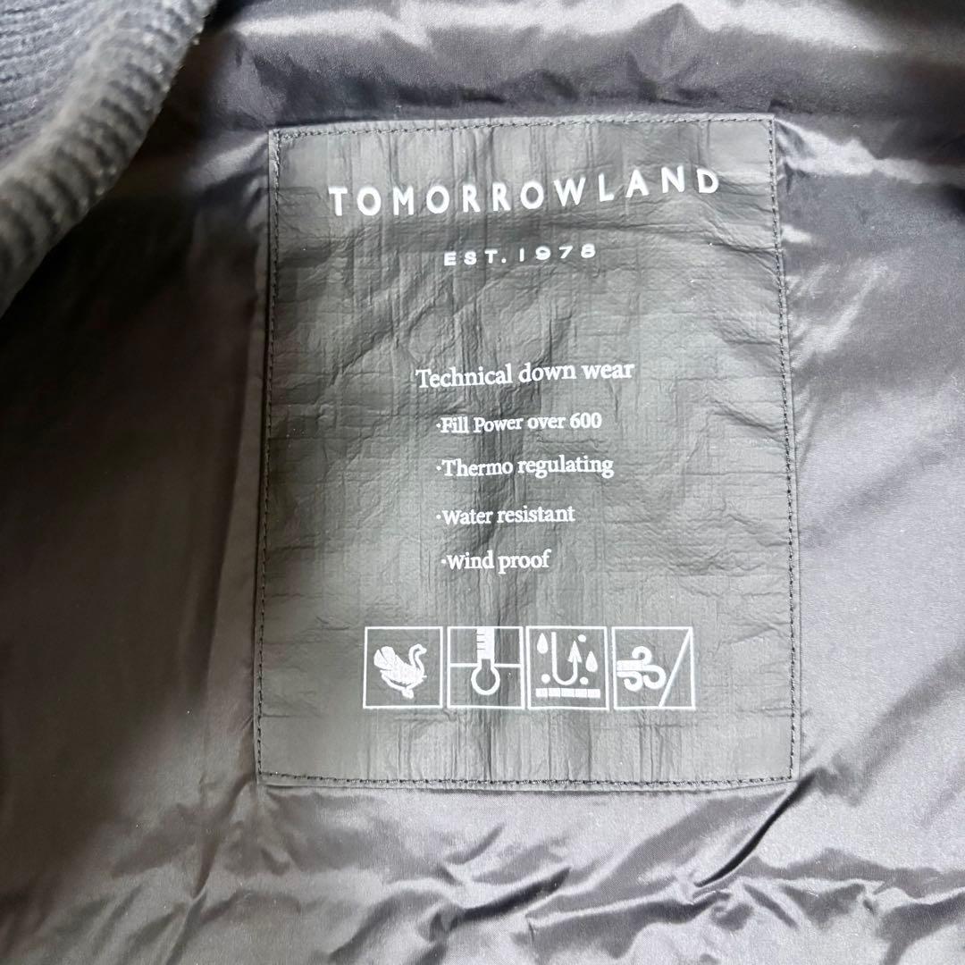 極美品 トゥモローランド ダウンベスト メンズ シルク 黒 近年モデル SM相当