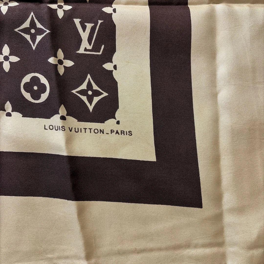 少々難あり　Louis Vuitton モノグラムスカーフ　年代物