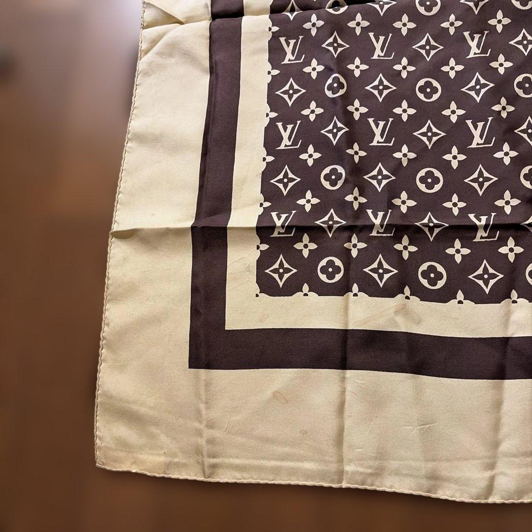 少々難あり　Louis Vuitton モノグラムスカーフ　年代物
