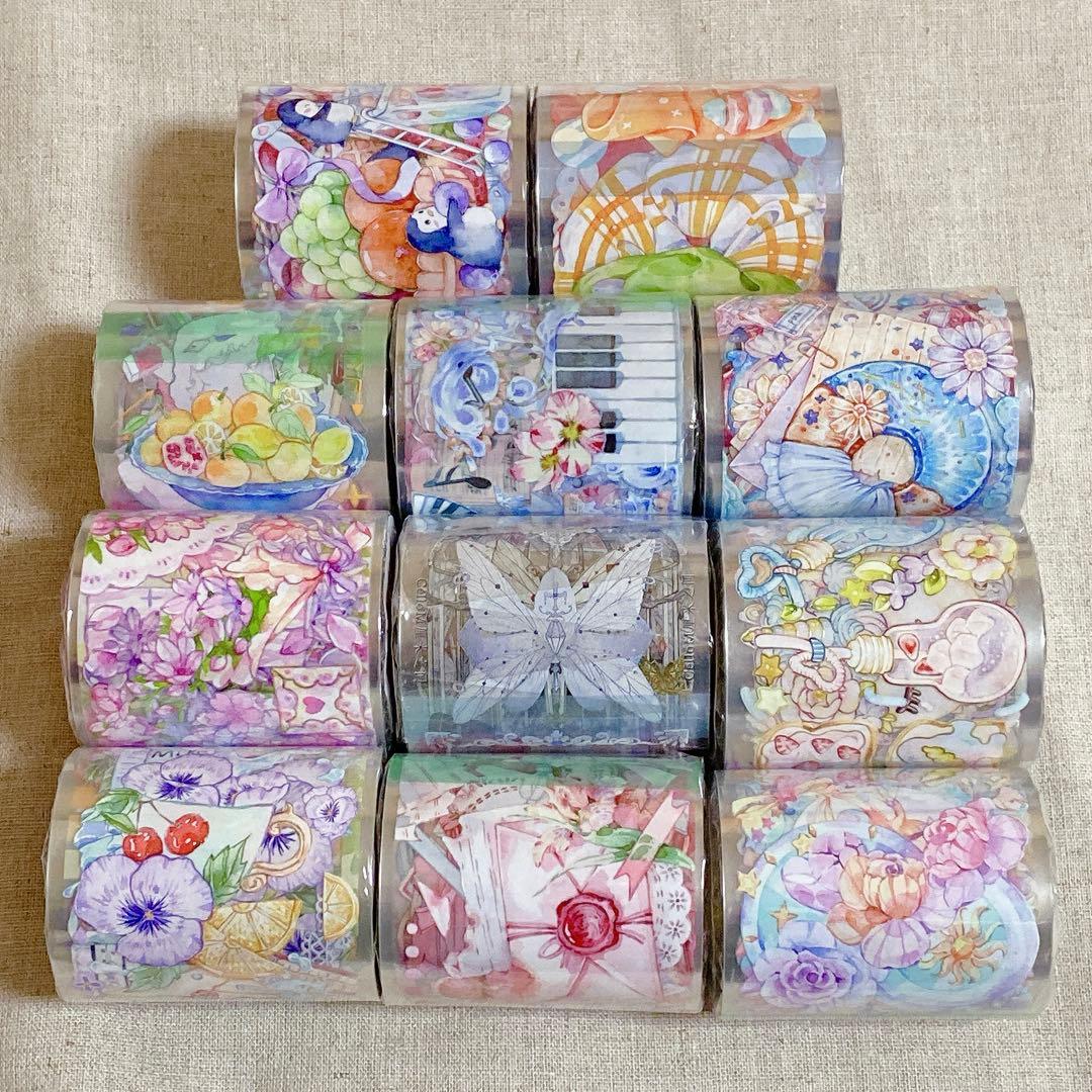 ゆ*ん様 マスキングテープ 人物マステ 新品未使用 まとめ売り 10m巻 11個