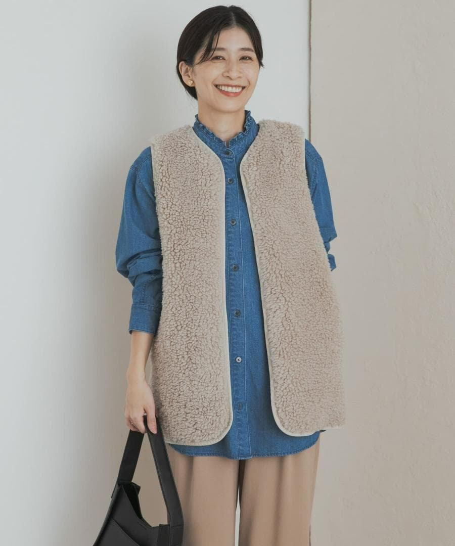 新品◆DOORS◆リバーシブルボアベスト《GREGE》アーバンリサーチ