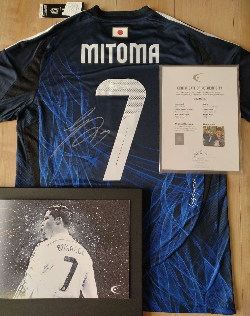 公式 ダグアウト サッカー 日本代表 三笘薫 直筆サイン入り ユニフォーム