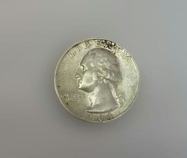 アメリカの銀貨25セントクォーターダラー1964