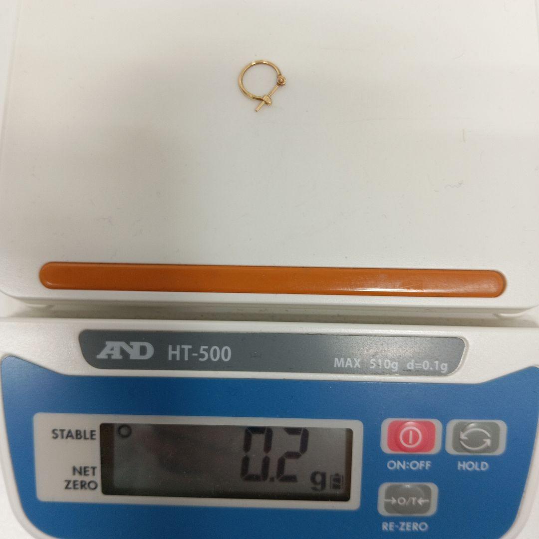 K18 フープピアス 片耳用