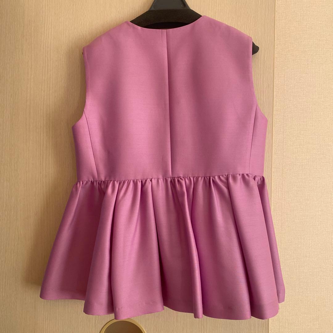 ANAYI ウールシルクペプラム　ジレ　Sサイズ