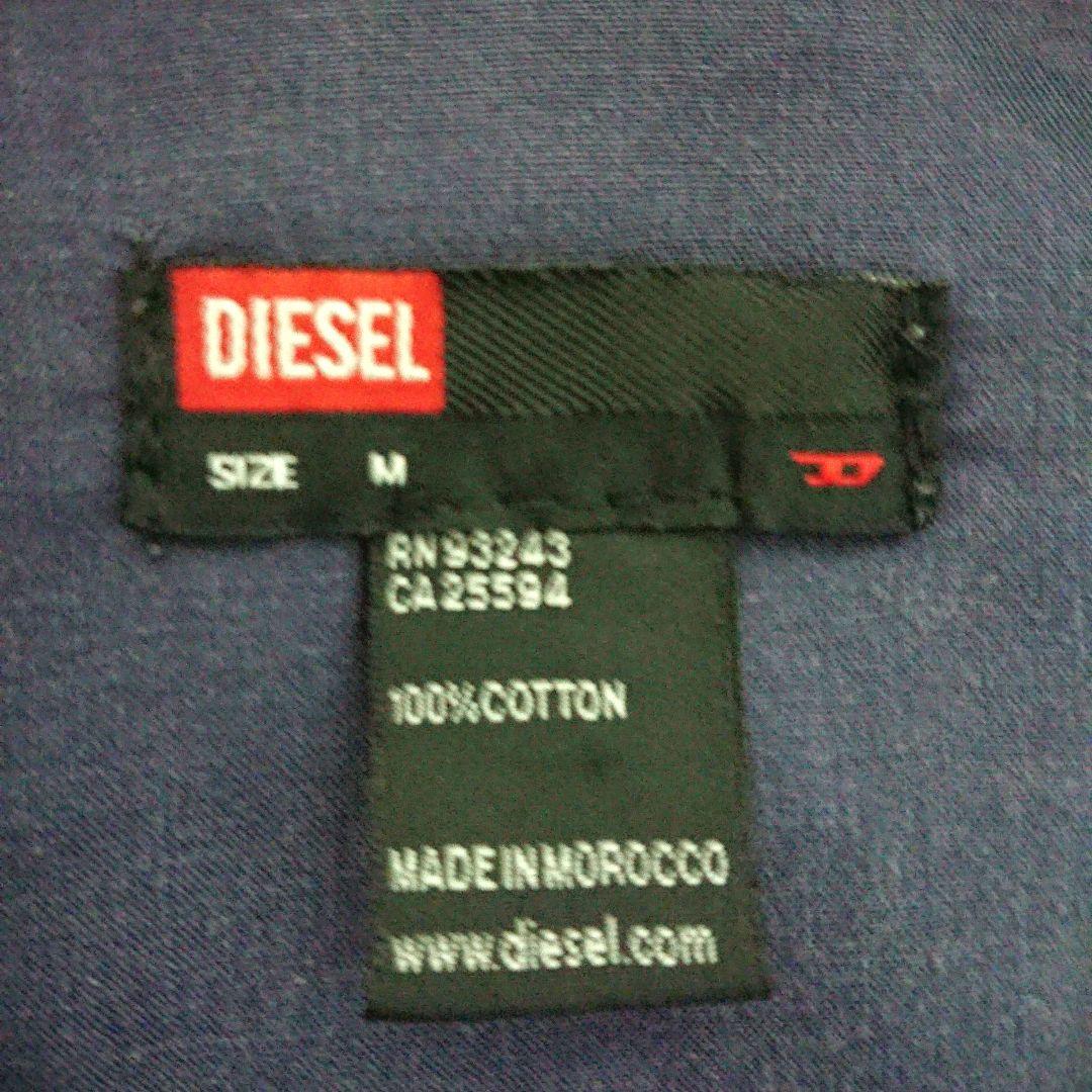 【希少】DIESEL ワッペン付ダメージ加工ライトカラーデニムジャケット