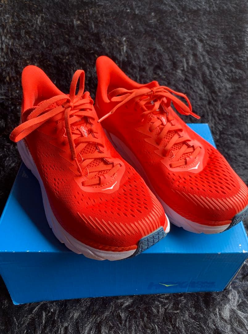 HOKA ONE ONE ホカオネオネ クリフトン7 WIDE 26cm 赤