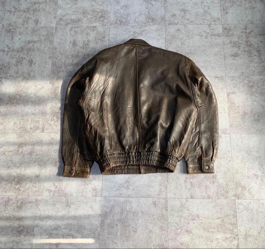 ジャケット・アウター 80s A-2 real leather bomber jacket vtg n