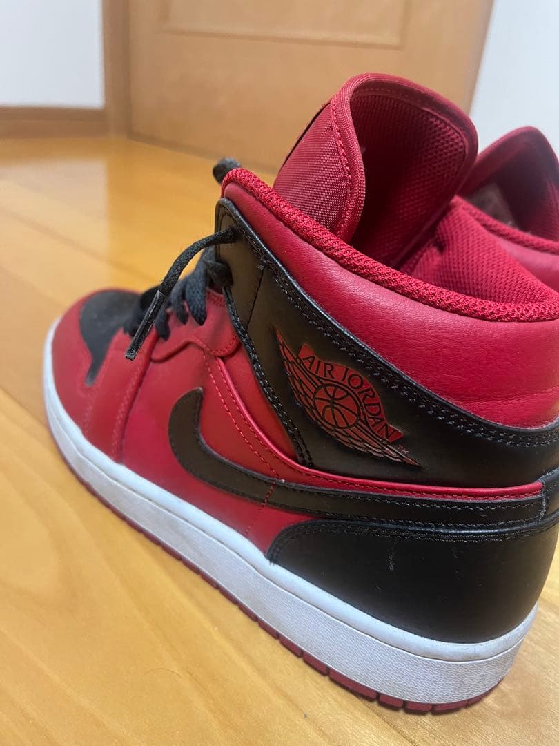 Air Jordan 1 Mid 赤/黒 9.5 US