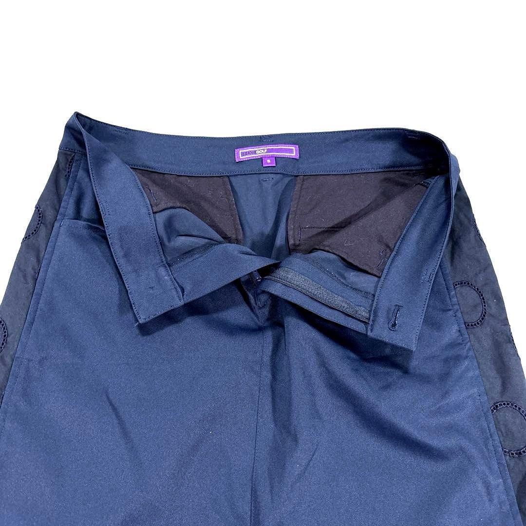 ビームスゴルフ　S カットワーク　スカート　ネイビー　春夏　パープルレーベル