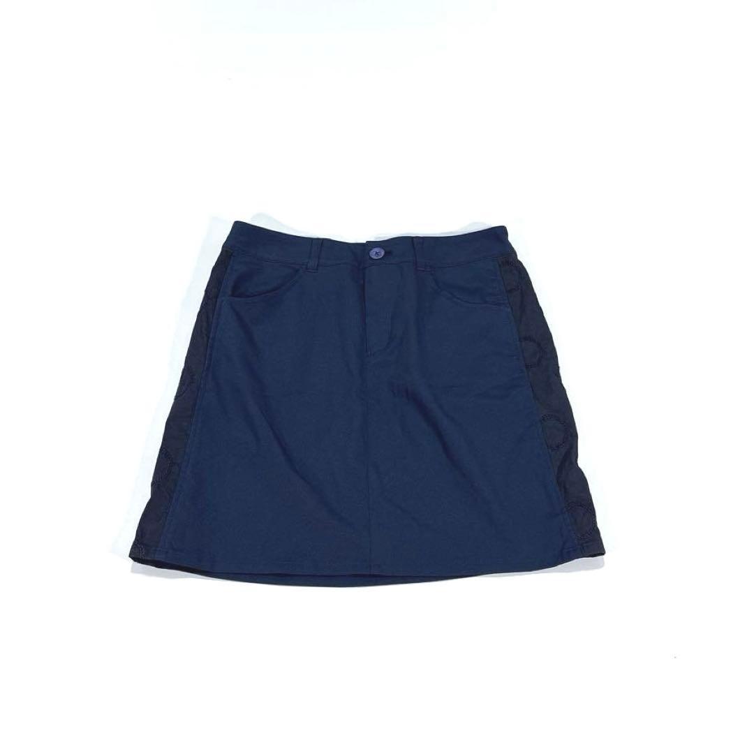 ビームスゴルフ　S カットワーク　スカート　ネイビー　春夏　パープルレーベル
