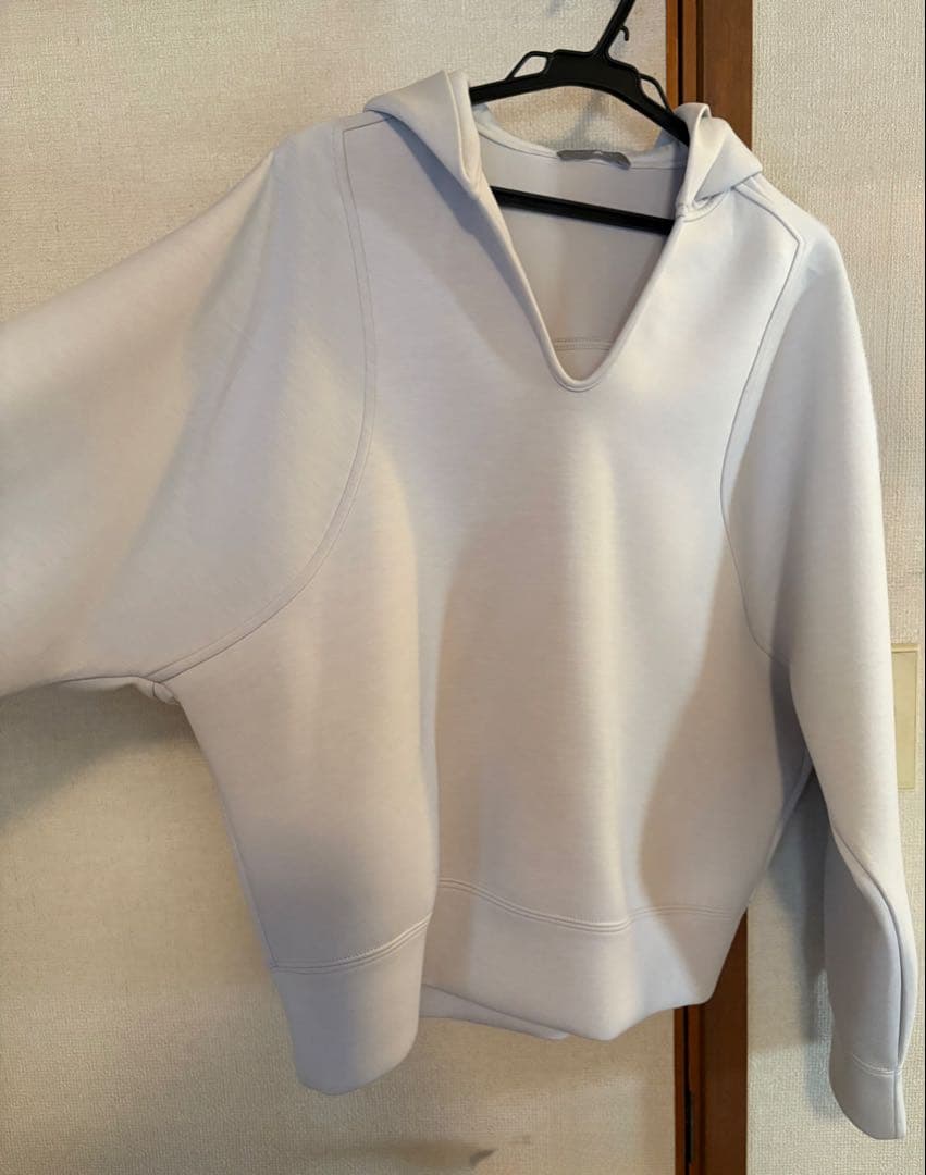 theory luxe フーデッドパーカー　フロストグレー
