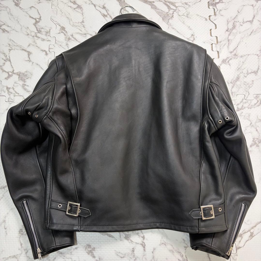 奇跡の46size/極美品✨schott トラッカージャケット ボア 黒 642