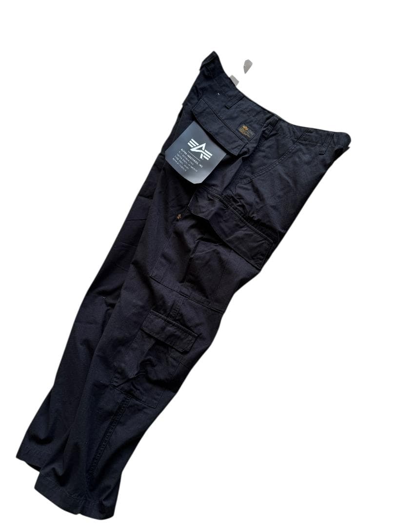 新品 ALPHA INDUSTRIES ミリタリー カーゴパンツ ブラック XL
