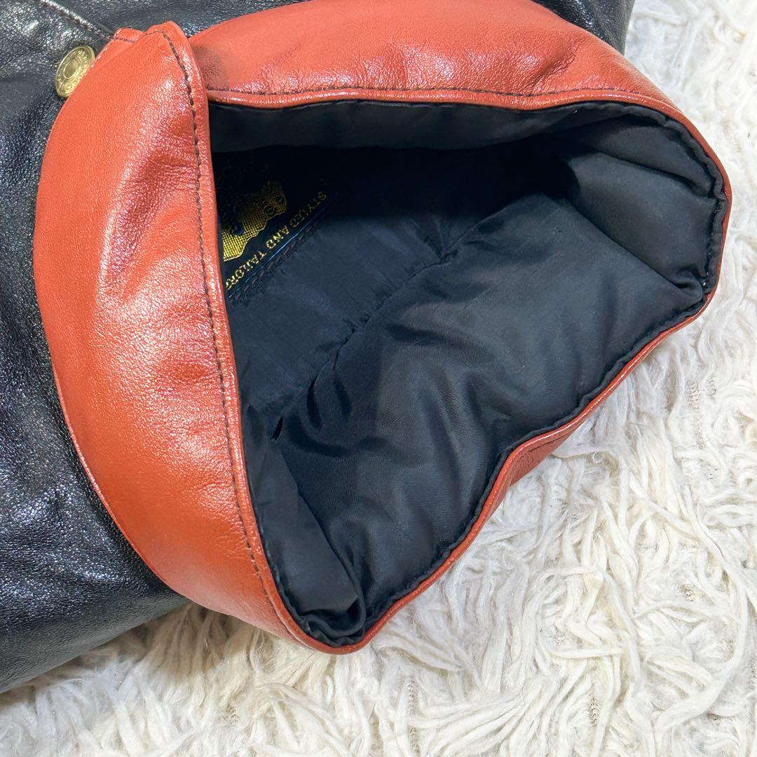 USA製✨ california mfg.co ダウンベスト S レンガ レザー