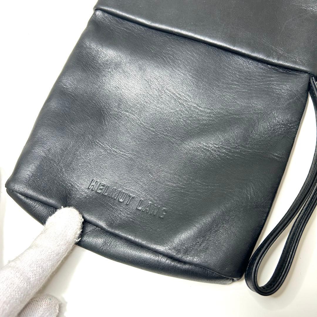 HELMUT LANG 本革 ミニショルダーバッグ 黒