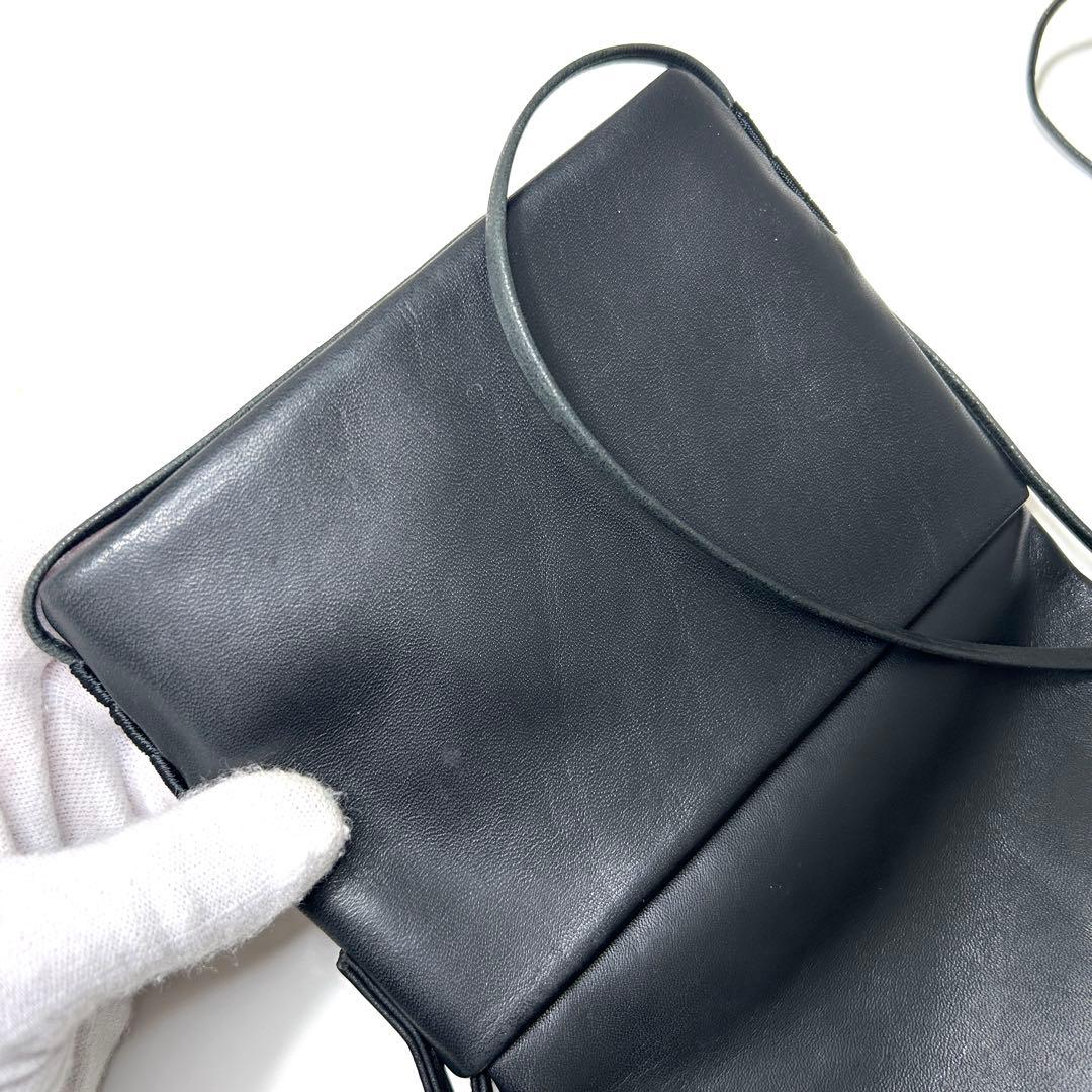 HELMUT LANG 本革 ミニショルダーバッグ 黒