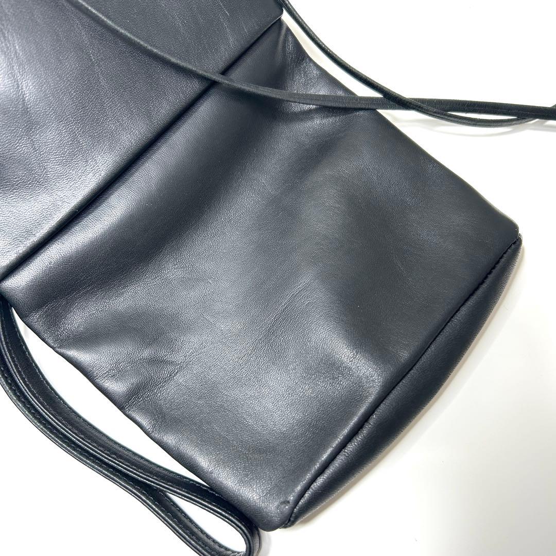 HELMUT LANG 本革 ミニショルダーバッグ 黒