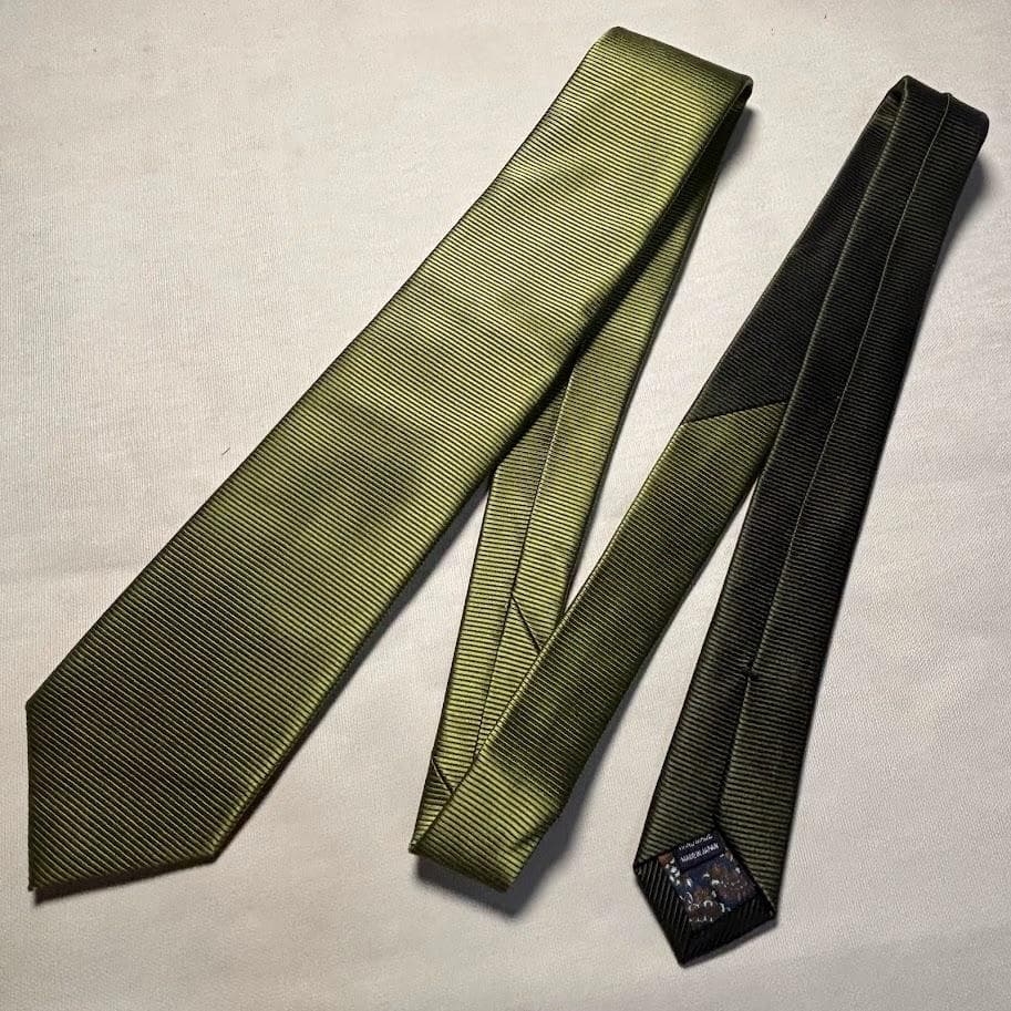 ◉極上品◉フェアファクス FAIRFAX★ 緑&濃い緑の切替 ★ソリッド・タイ