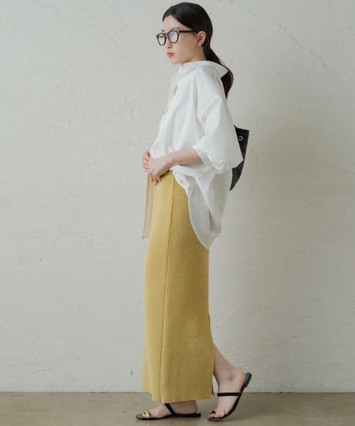 新品　LOUNGEDRESS サテンBIGシャツ