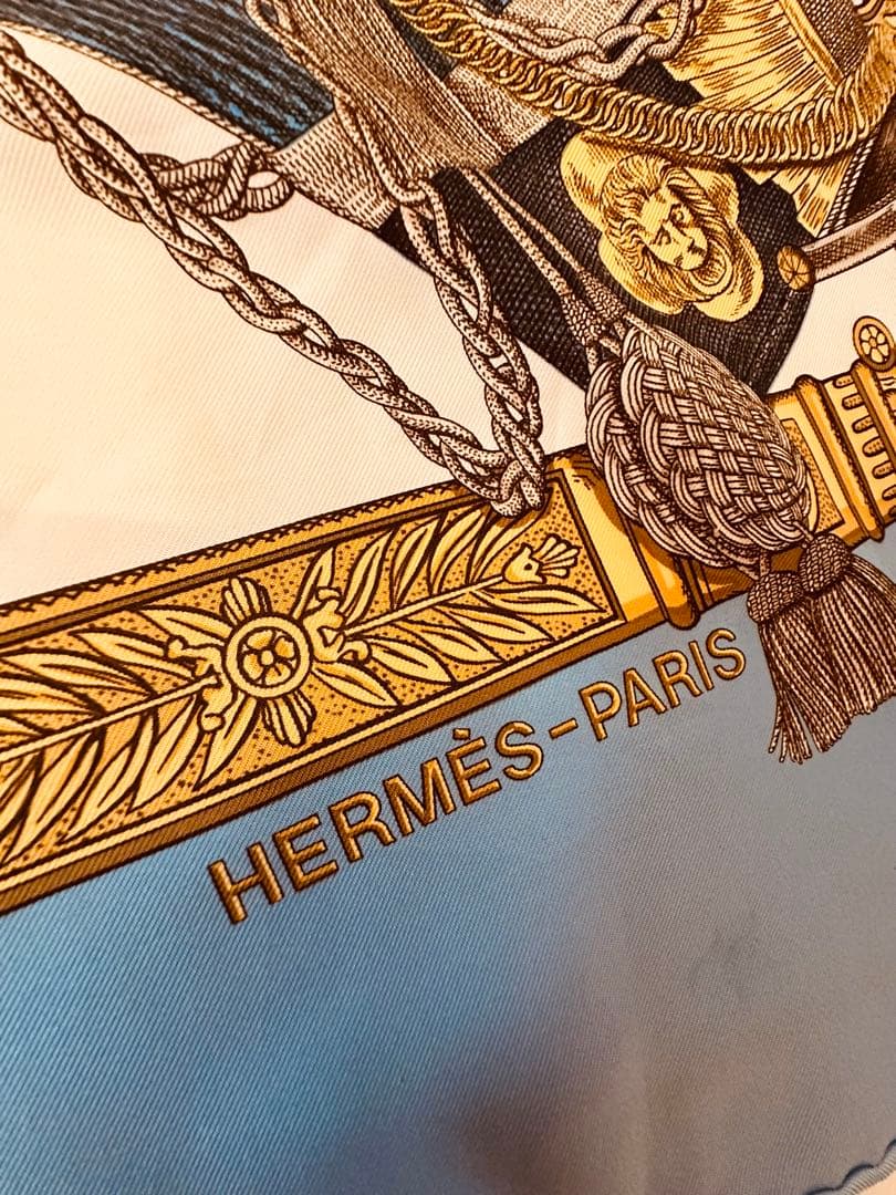 9386エルメス HERMES スカーフ カレ90 grand uniforme