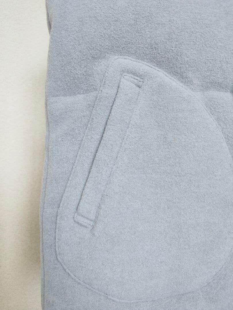 DANTON × BEAMS ダウンベスト 34 グレー レディース 牛革ボタン