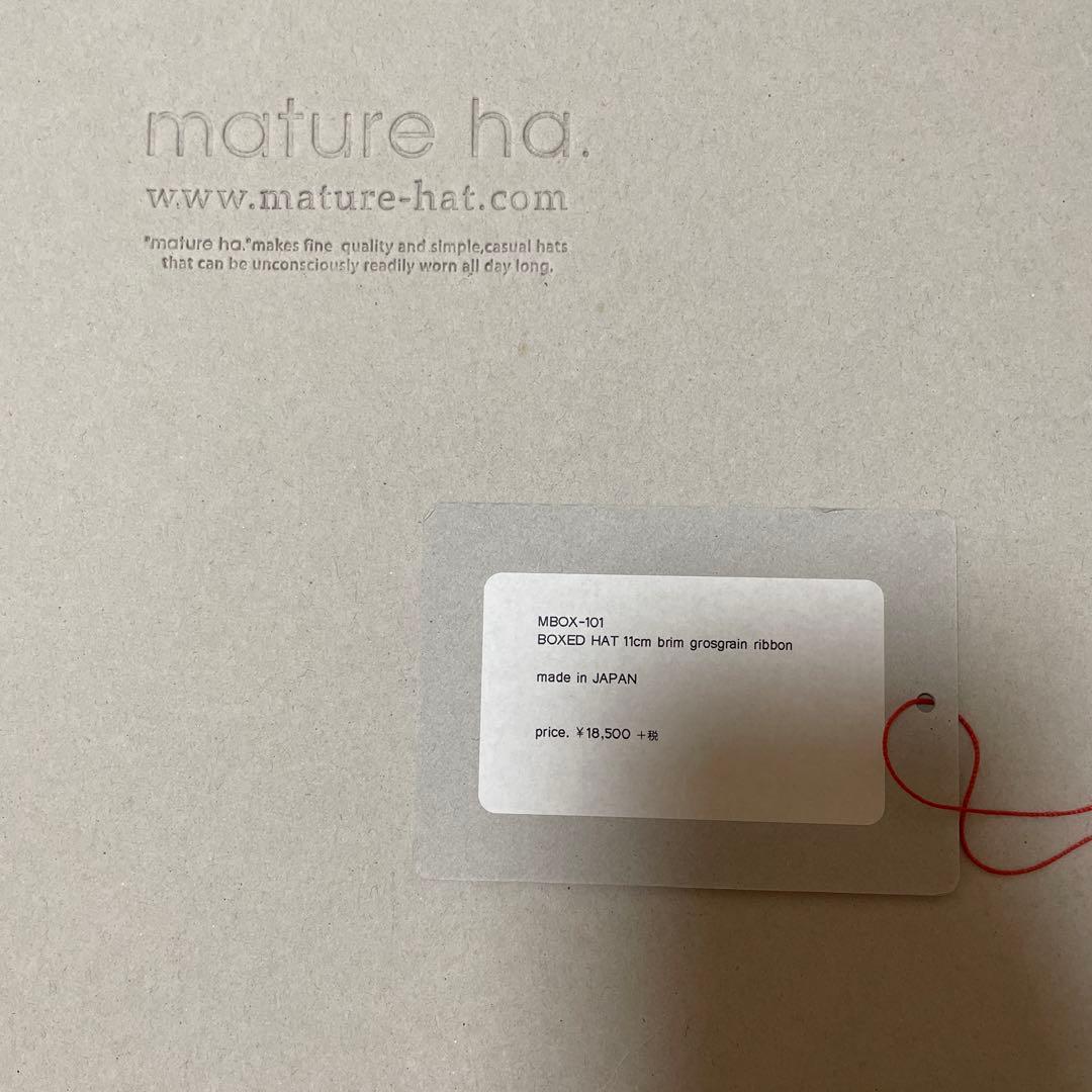 mature ha. マチュアーハ BOXED HAT 11cm brim