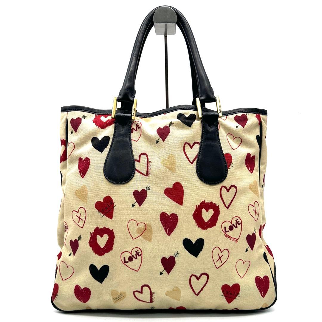 PaulSmith MEN ONLY トートバッグ ハート LOVE 総柄