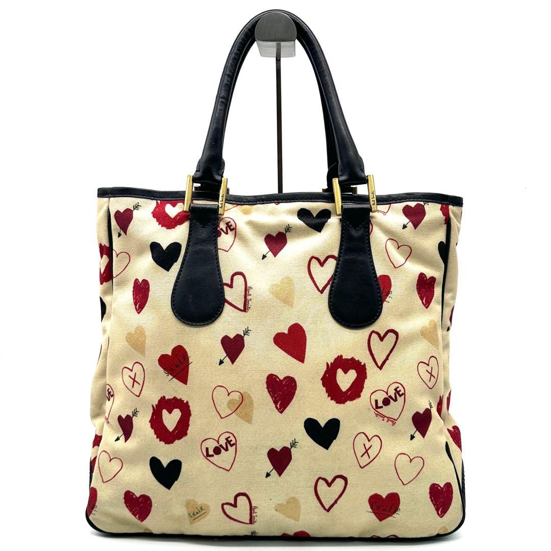 PaulSmith MEN ONLY トートバッグ ハート LOVE 総柄