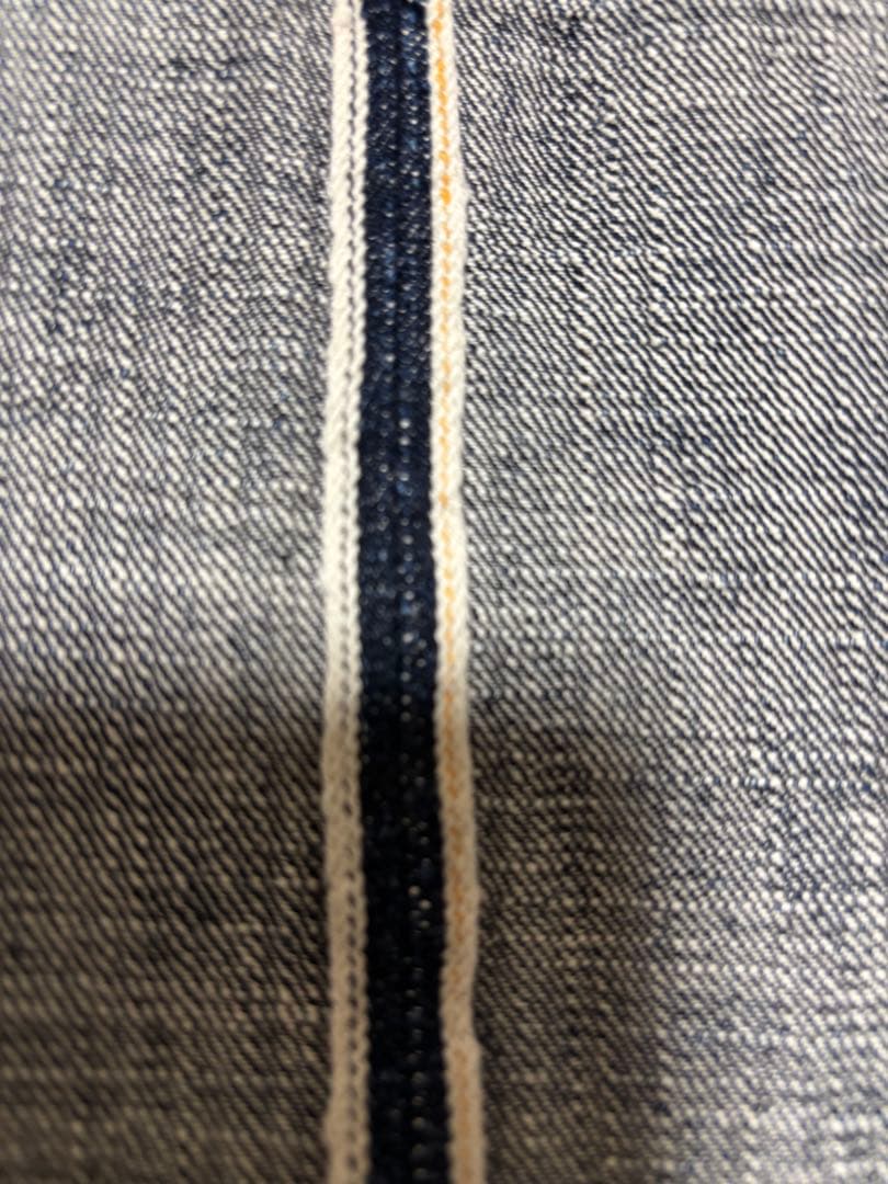 漢字刺繍ダークブルーストレートデニム