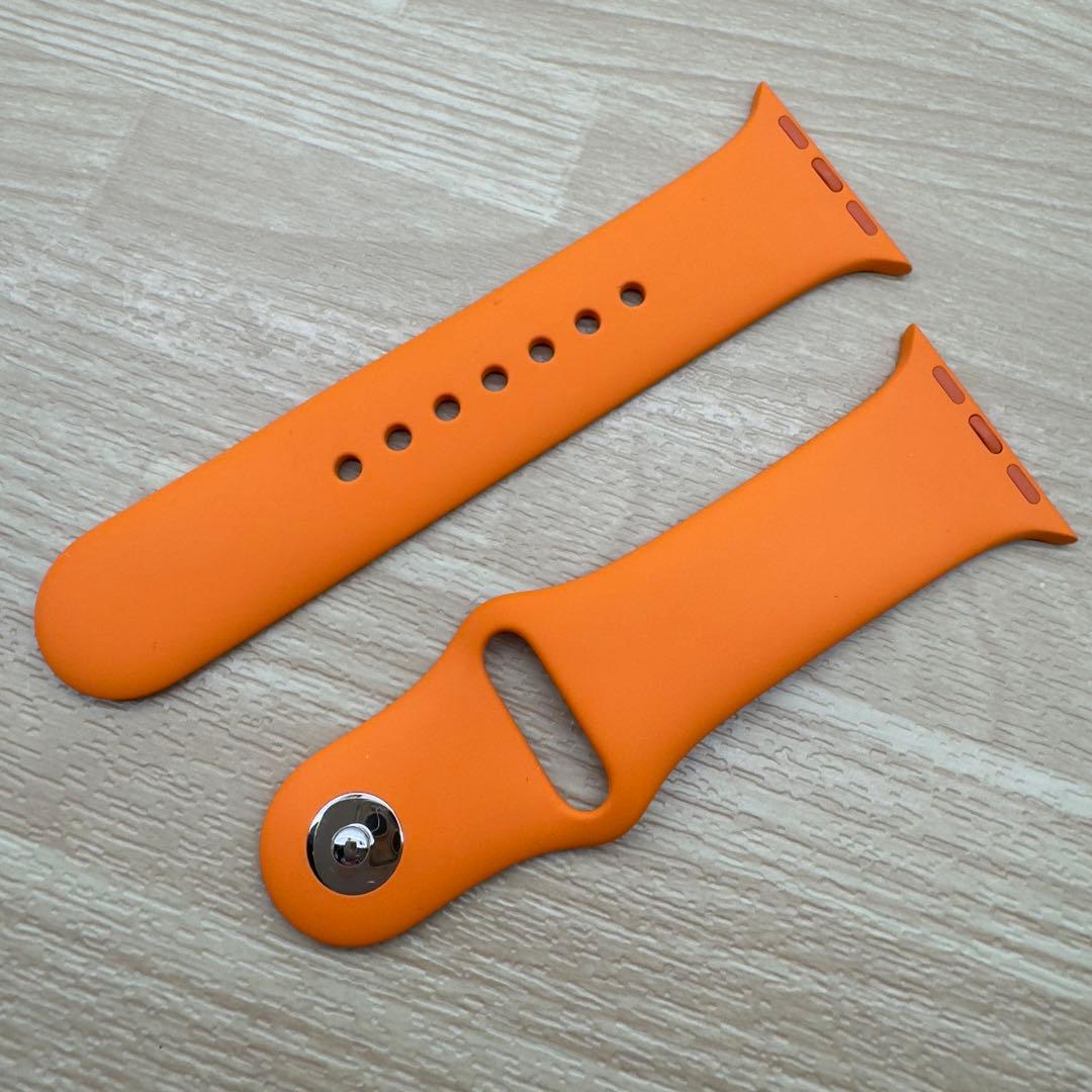 2080 Apple Watch エルメス　オレンジ　ラバー　シリコン　スポーツ