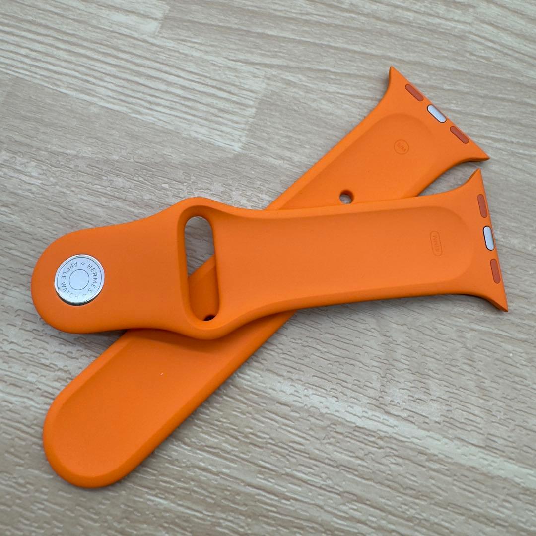 2080 Apple Watch エルメス　オレンジ　ラバー　シリコン　スポーツ