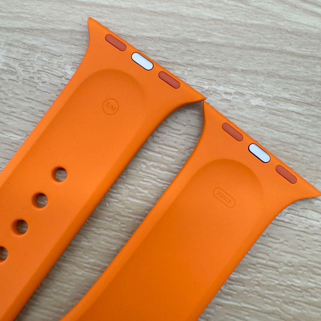 2080 Apple Watch エルメス　オレンジ　ラバー　シリコン　スポーツ