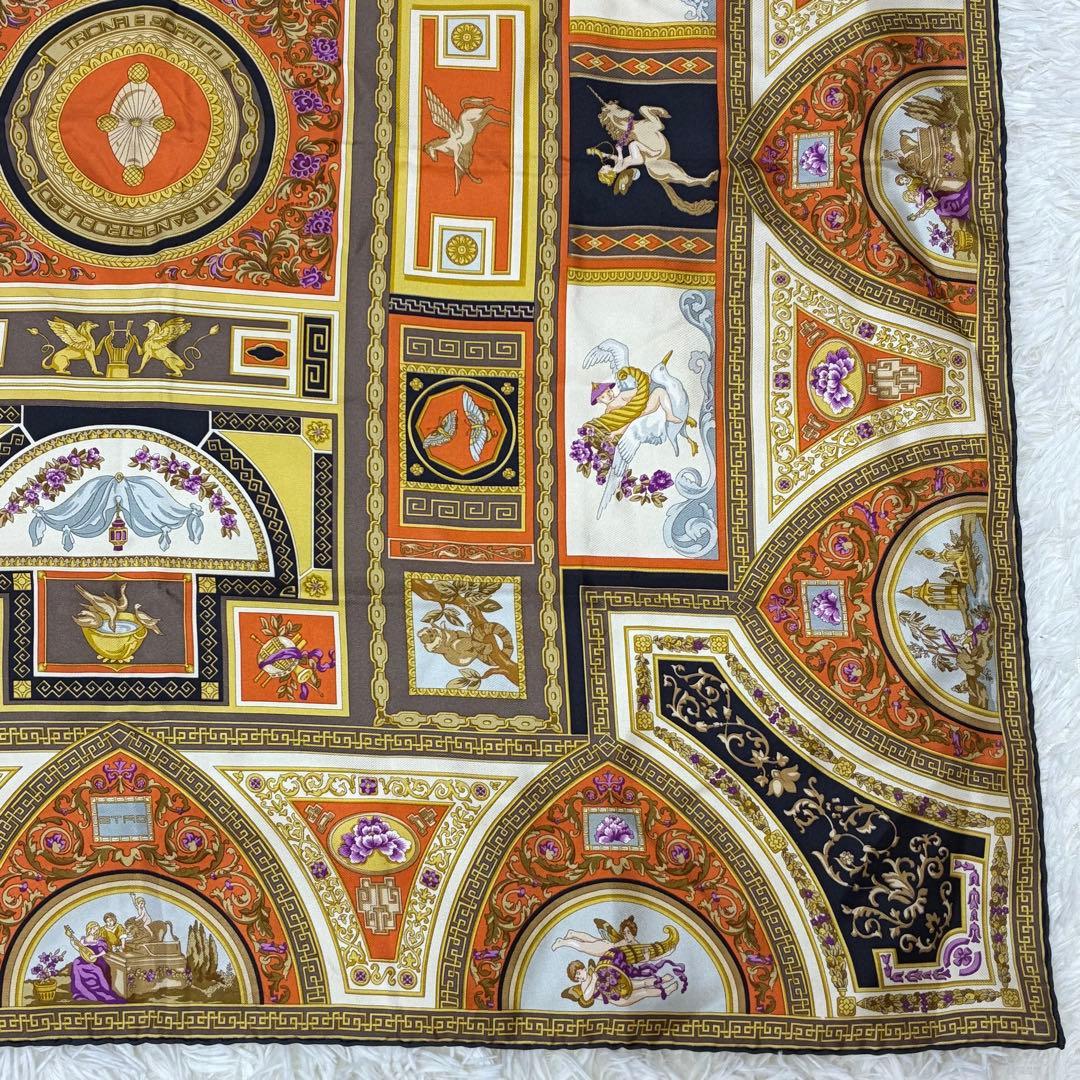 美品✨ETRO エトロ 大判スカーフ バロック調 イタリア製 シルク90×90