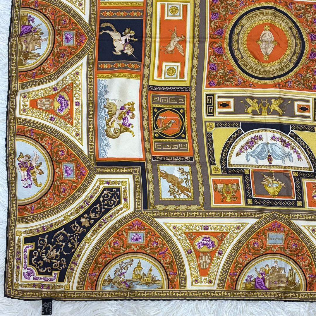 美品✨ETRO エトロ 大判スカーフ バロック調 イタリア製 シルク90×90