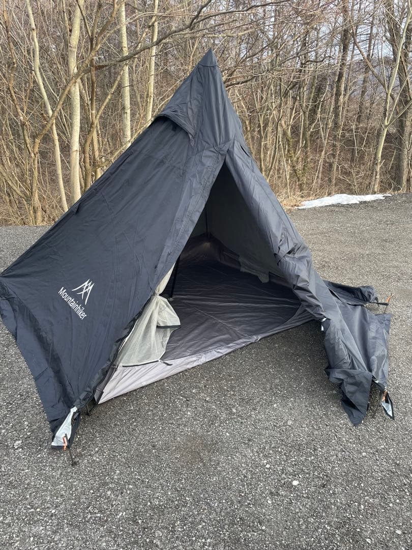 Mountainhiker ワンポールテント ツーリング　ブラック おまけ付き