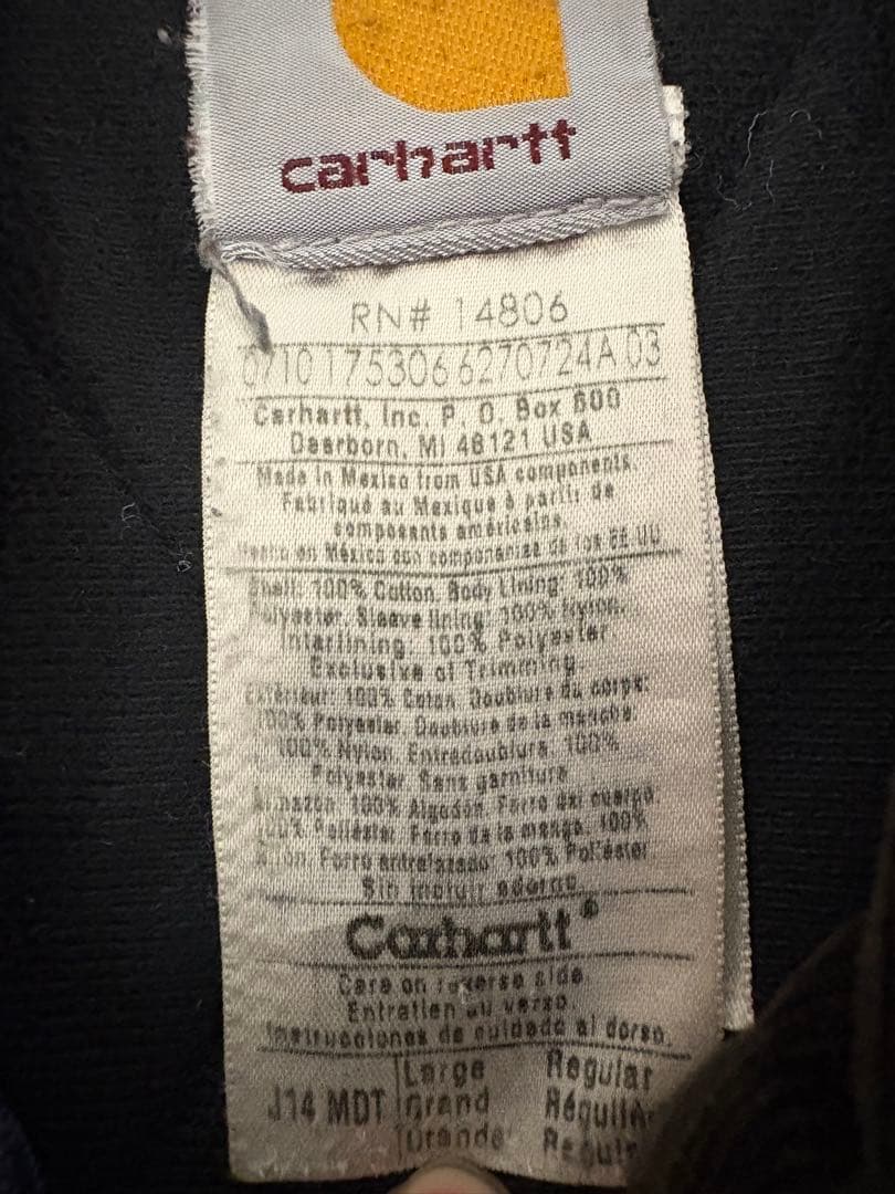 希少Carhartt J14 MDT サンタフェジャケット ネイビー Lサイズ