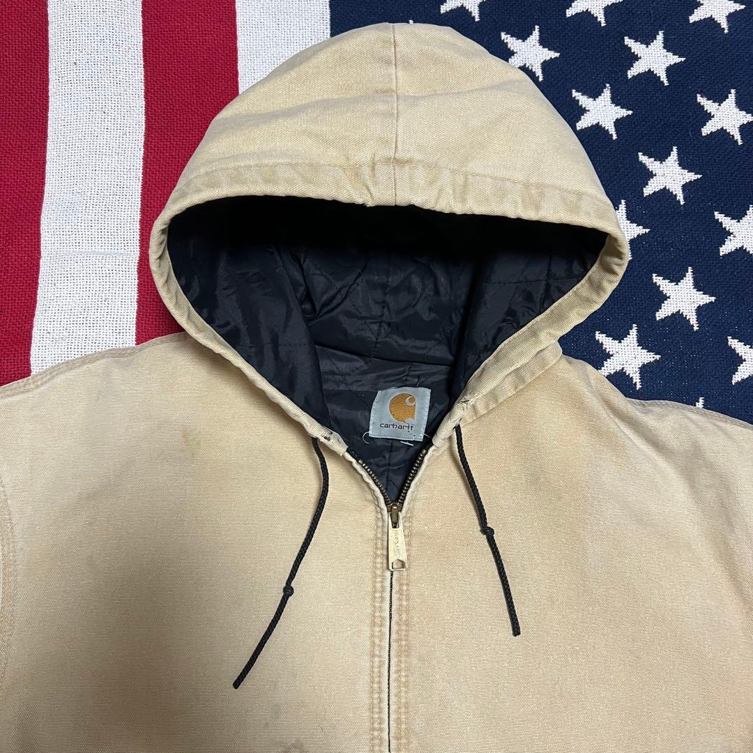 90s Carhartt カーハート ダックアクティブジャケット ベージュ ボロ