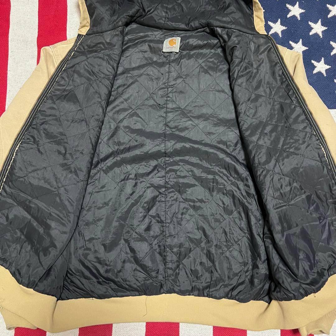 90s Carhartt カーハート ダックアクティブジャケット ベージュ ボロ