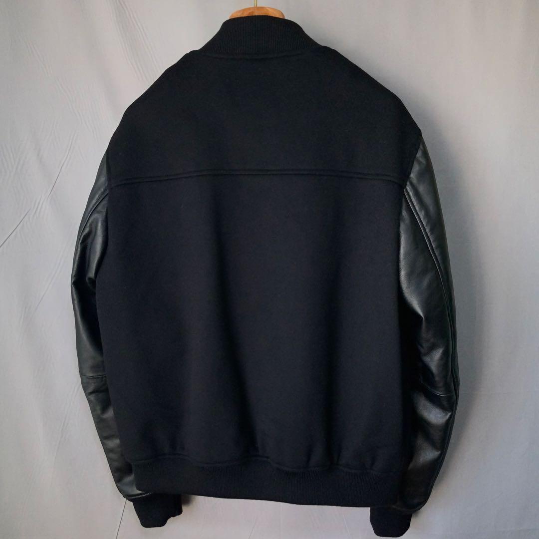 新品 EMMETI エンメティ スタジャン 50ウールカシミヤ レザー ブラック