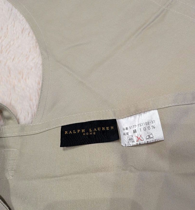 ☆新品☆RALPH LAUREN　ラルフローレン　エプロン　日本製　ベージュ
