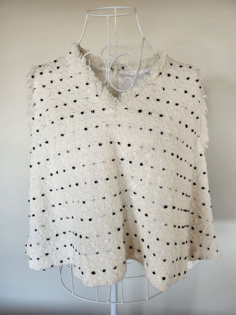 メゾンドドルチェ キャンディツイードベスト　candy tweed vest
