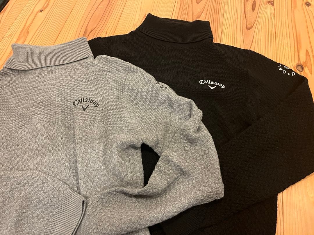 Callaway ハニカム編み タートルネック セーター 2色セット