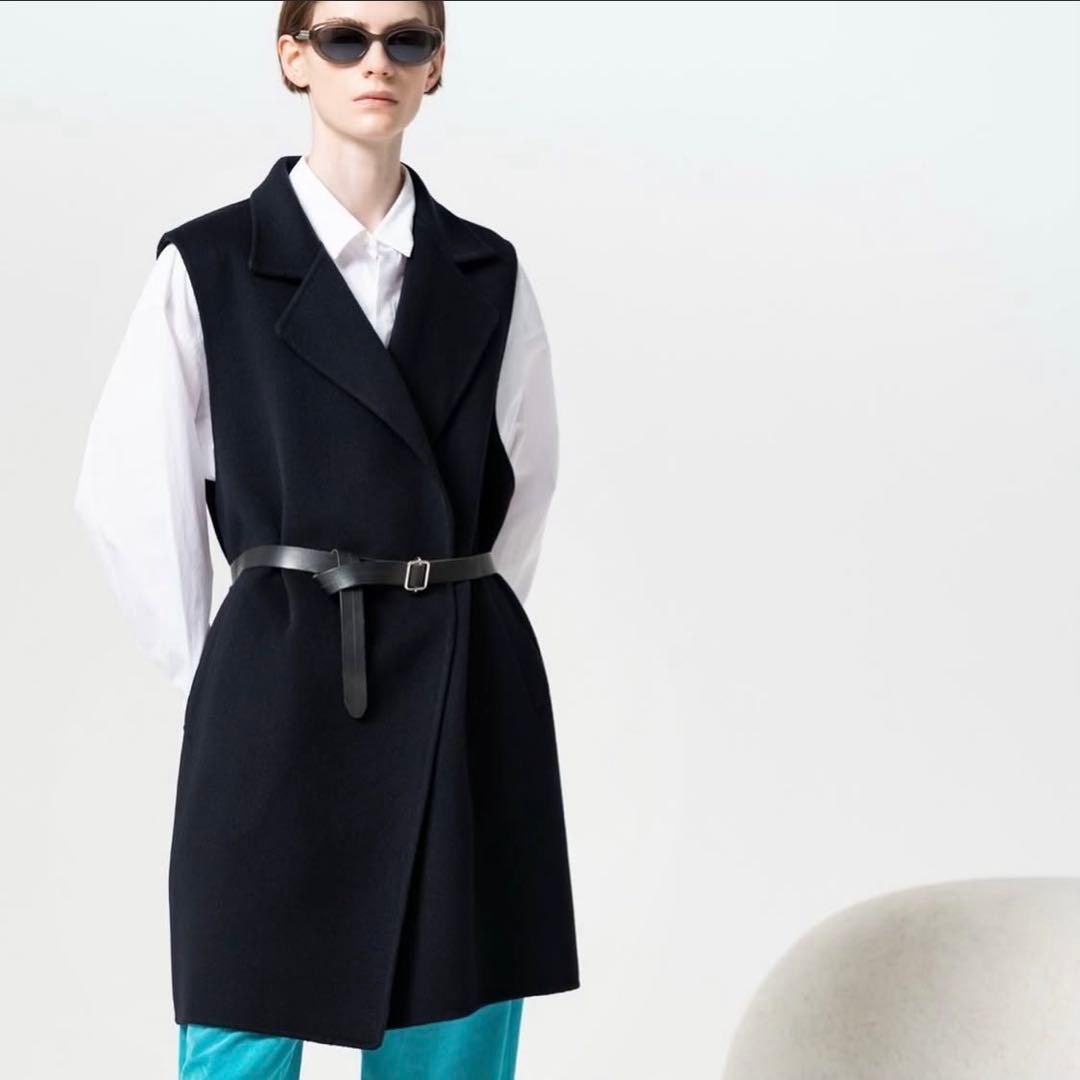 2024AW【CALMER】ウールロングベスト　ロングジレ　F