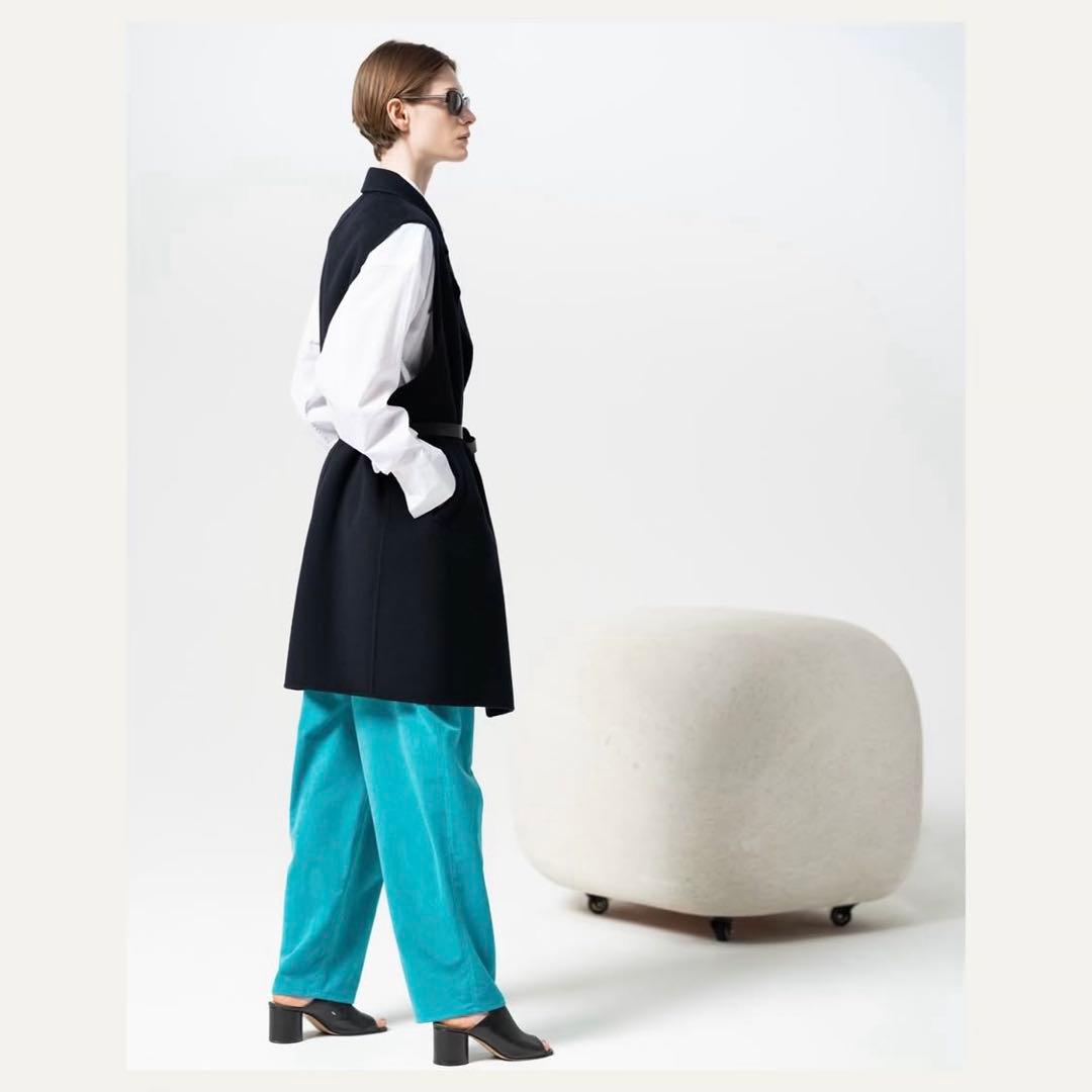 2024AW【CALMER】ウールロングベスト　ロングジレ　F