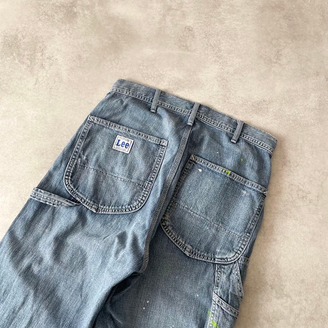 Lee ペインターパンツ リペア加工 ダメージ ワイド デニム M 日本製